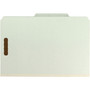 Smead Recycled Pressboard Classification Folders, 2" Expansion, 2 Dividers, 6 Fasteners, Legal Size, Gray-Green, 10/Box View Product Image