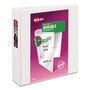 Avery Durable View Binder with DuraHinge and Slant Rings, 3 Rings, 2" Capacity, 11 x 8.5, White, 4/Pack View Product Image