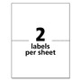 Avery White Shipping Labels-Bulk Packs, Inkjet/Laser Printers, 5.5 x 8.5, White, 2/Sheet, 250 Sheets/Box (AVE95930) View Product Image