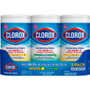 Clorox Disinfecting Wipes, 1-Ply, 7 x 8, Fresh Scent/Citrus Blend, White, 75/Canister, 3/Pack, 4 Packs/Carton (CLO30208) View Product Image
