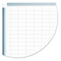 MasterVision Gridded Magnetic Steel Dry Erase Project Planning Board, 1" x 2" Cells, 48" x 36", White Surface, Satin Aluminum Frame View Product Image