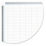 MasterVision Gridded Magnetic Steel Dry Erase Planning Board, 2 x 3 Grid, 48 x 36, White Surface, Silver Aluminum Frame (BVCMA0593830) View Product Image