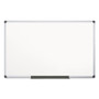 MasterVision Value Melamine Dry Erase Board, 48" x 96", White Surface, Satin Aluminum Frame View Product Image