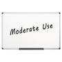 MasterVision Value Melamine Dry Erase Board, 48" x 96", White Surface, Satin Aluminum Frame View Product Image