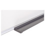 MasterVision Value Melamine Dry Erase Board, 48" x 96", White Surface, Satin Aluminum Frame View Product Image