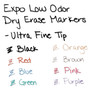 EXPO Low-Odor Dry-Erase Marker, Extra-Fine Bullet Tip, Assorted Colors, 8/Set (SAN1884309) View Product Image