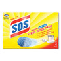 S.O.S. Steel Wool Soap Pad, Steel, 4/Box, 24 Boxes/Carton (CLO98041) View Product Image