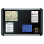 MasterVision Soft-touch Bulletin Board, 48" x 36", Black Surface, Black/Satin Aluminum Frame View Product Image