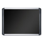 MasterVision Soft-touch Bulletin Board, 72" x 48", Black Surface, Black/Satin Aluminum Frame View Product Image