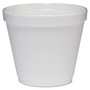 Dart Food Containers, Squat, 8 oz, White, Foam, 1,000/Carton View Product Image