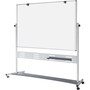 MasterVision Revolver Easel, Horizontal Orientation, 70.8" x 47.2", White Surface, Satin Aluminum Frame View Product Image