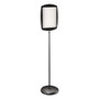 MasterVision Floor Stand Sign Holder, Rectangle, 15 x 11, 66" High, White Surface, Black Steel Frame (BVCSIG07060101) View Product Image