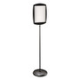 MasterVision Magnetic Dry Erase Floor Stand Signs, White 15" x 11" Rectangle Surface, Black/Silver Frame, 15" x 10" x 40" to 68" View Product Image