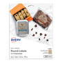 Avery Round Brown Kraft Print-to-the-Edge Labels, 2.5" dia, 225/PK View Product Image