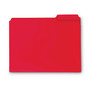 Smead Top Tab Poly Colored File Folders, 1/3-Cut Tabs: Assorted, Letter Size, 0.75" Expansion, Red, 24/Box View Product Image