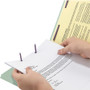 Smead Recycled Pressboard Fastener Folders, 1/3-Cut Tabs, Two SafeSHIELD Fasteners, 2" Expansion, Legal Size, Gray-Green, 25/Box View Product Image