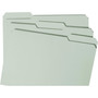 Smead Recycled Pressboard Fastener Folders, 1/3-Cut Tabs, Two SafeSHIELD Fasteners, 2" Expansion, Legal Size, Gray-Green, 25/Box View Product Image