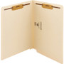 Smead End Tab Fastener Folders with Reinforced Straight Tabs, 14-pt Manila, 2 Fasteners, Letter Size, Manila Exterior, 50/Box View Product Image