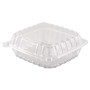 Dart ClearSeal Hinged-Lid Plastic Containers, 8.3 x 8.3 x 3, Clear, Plastic, 250/Carton (DCCC90PST1) View Product Image
