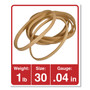 Universal Rubber Bands, Size 30, 0.04" Gauge, Beige, 1 lb Box, 1,100/Pack (UNV00130) View Product Image