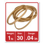 Universal Rubber Bands, Size 30, 0.04" Gauge, Beige, 1 lb Box, 1,100/Pack View Product Image