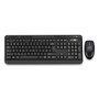 Adesso WKB-1320CB Antimicrobial Wireless Desktop Keyboard and Mouse, 2.4 GHz Frequency/30 ft Wireless Range, Black View Product Image
