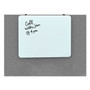 U Brands Cubicle Glass Dry Erase Board, 20" x 16", White Surface View Product Image