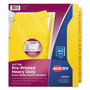 Avery Heavy-Duty Preprinted Plastic Tab Dividers, 26-Tab, A to Z, 11 x 9, Yellow, 1 Set View Product Image