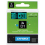 DYMO D1 High-Performance Polyester Removable Label Tape, 0.5" x 23 ft, Black on Green (DYM45019) View Product Image
