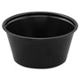 Dart Polystyrene Portion Cups, 2 oz, Plastic, Black, 250/Bag, 10 Bags/Carton View Product Image