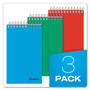 Ampad Memo Pads, Narrow Rule, Assorted Cover Colors, 60 White 3 x 5 Sheets, 3/Pack (TOP45093) View Product Image