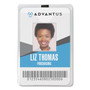 Advantus ID Badge Holders with Clip, Vertical, Clear 3.38" x 4.25" Holder, 3.13" x 3.75" Insert, 50/Pack (AVT75457) View Product Image