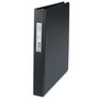 Universal Deluxe Non-View D-Ring Binder with Label Holder, 3 Rings, 1" Capacity, 11 x 8.5, Black View Product Image