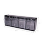 deflecto Tilt Bin Interlocking Multi-Bin Storage Organizer, 4 Sections, 23.63" x 6.63" x 8.13", Black/Clear View Product Image