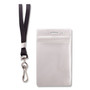 Advantus Resealable Badge Holders Combo Pack, 36" Lanyard, Vertical, Transparent Frost 3.68" x 5" Holder, 2.38" x 3.75" Insert, 20/PK (AVT91131) View Product Image