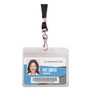 Advantus Resealable Badge Holders Combo Pack with 36" Lanyard, Horizontal, Frost 4.13" x 3.75" Holder, 3.88" x 2.63" Insert, 20/Pack (AVT91132) View Product Image