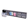deflecto Tilt Bin Interlocking Multi-Bin Storage Organizer, 6 Sections, 23.63" x 3.63" x 4.5", Black/Clear View Product Image