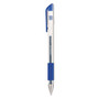 Universal Comfort Grip Gel Pen, Stick, Medium 0.7 mm, Blue Ink, Clear/Blue Barrel, Dozen View Product Image