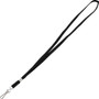 Advantus Metal Clasp Lanyard - 36" Length - Black - Woven, Metal Product Image 
