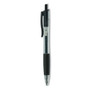 Universal Comfort Grip Gel Pen, Retractable, Medium 0.7 mm, Black Ink, Clear/Black Barrel, Dozen (UNV39912) View Product Image