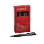 Universal Comfort Grip Gel Pen, Retractable, Medium 0.7 mm, Black Ink, Clear/Black Barrel, Dozen (UNV39912) View Product Image
