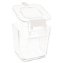 deflecto Stackable Caddy Organizer, Small, Plastic, 4.33 x 4 x 4.38, White (DEF29101CR) View Product Image