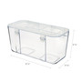 deflecto Stackable Caddy Organizer, Medium, Plastic, 8.8 x 4 x 4.38, White View Product Image