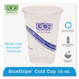 Bluestripe 25% Recycled Content Cold Cups, 16 Oz, Clear/blue, 50/pack, 20 Packs/carton (ECOEPCR16) View Product Image