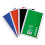 Universal Wirebound Notebook, 3-Subject, Medium/College Rule, Assorted Cover Colors, (120) 9.5 x 6 Sheets, 4/Pack View Product Image