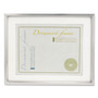 Universal Plastic Document Frame with Mat, 11 x 14 and 8.5 x 11 Inserts, Metallic Silver (UNV76854) View Product Image