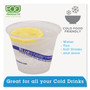 Eco-Products BlueStripe 25% Recycled Content Cold Cups, 9 oz, Plastic, Clear/Blue, 50/Pack, 20 Packs/Carton View Product Image