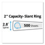 Avery Durable Non-View Binder with DuraHinge and Slant Rings, 3 Rings, 2" Capacity, 11 x 8.5, Red View Product Image