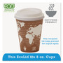 Eco-Products EcoLid 25% Recycled Content Hot Cup Lid, White, Fits 8 oz Hot Cups, 100/Pack, 10 Packs/Carton (ECOEPHL8WR) View Product Image