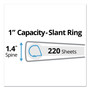 Avery Durable Non-View Binder with DuraHinge and Slant Rings, 3 Rings, 1" Capacity, 11 x 8.5, Green View Product Image